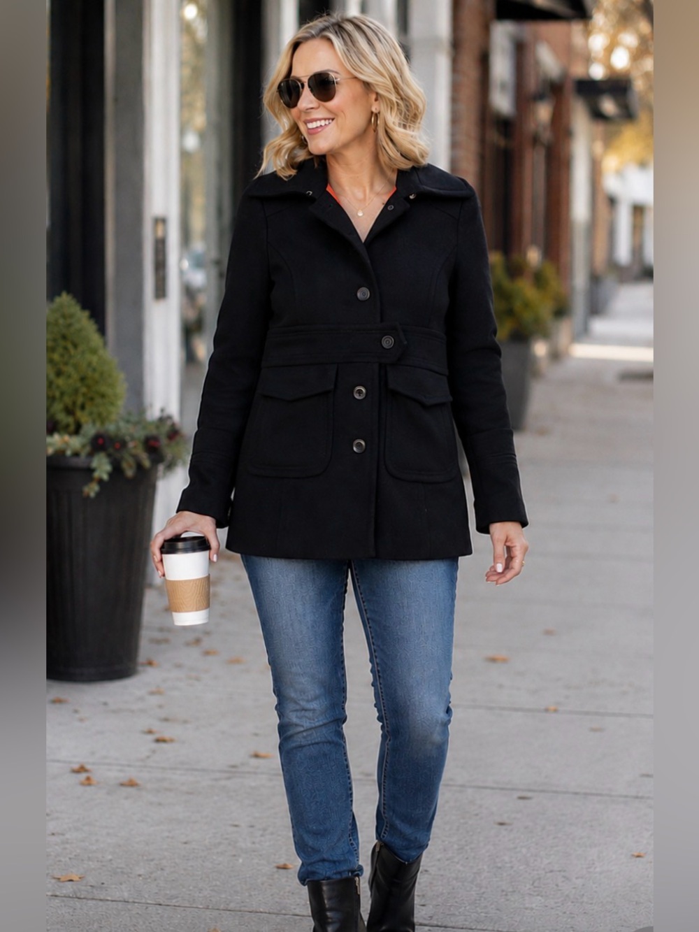 J. Crew wool blend coat size 8